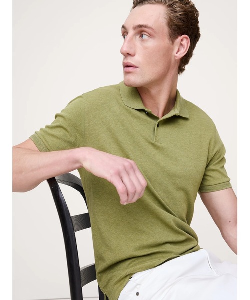 Banana Republic（バナナリパブリック）の「Luxury-Touch ポロシャツ（ポロシャツ・メンズ・ネイビー/キャメル/ホワイト/ブラック/チャコールグレー/レッド系その他/ブラウン/グリーン/グリーン系その他/カーキ/ブルー/ピンク/グリーン系その他2・L/M/S/XL）」の8枚目の写真