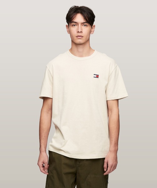 【送料込】 Jeans_レギュラーウォッシュドバッジロゴT セール】【オンライン限定】レギュラーバッジTシャツ（Tシャツ