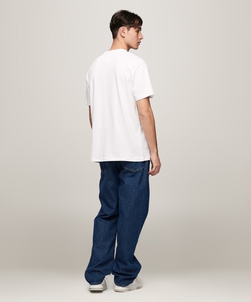 【送料込】 Jeans_レギュラーウォッシュドバッジロゴT セール】【オンライン限定】レギュラーバッジTシャツ(Tシャツ