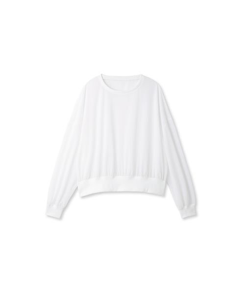styling/(スタイリング)の「クルーネックシアートップス(Tシャツ/カットソー・レディース・ブラック/ホワイト/ライム・FREE)」の2枚目の写真