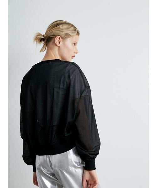 styling/(スタイリング)の「クルーネックシアートップス(Tシャツ/カットソー・レディース・ブラック/ホワイト/ライム・FREE)」の7枚目の写真