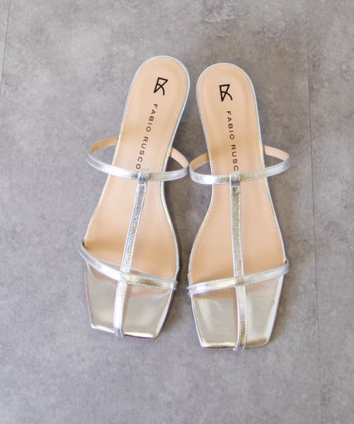 FABIO RUSCONI(ファビオルスコーニ)の「【FABIO RUSCONI/ファビオルスコーニ】スクエアトゥサンダル(サンダル・レディース・ブラック/シルバー・36/37/38/39)」の14枚目の写真