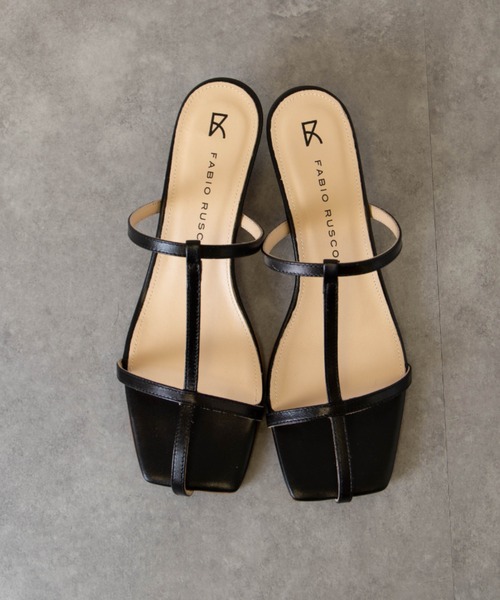 FABIO RUSCONI(ファビオルスコーニ)の「【FABIO RUSCONI/ファビオルスコーニ】スクエアトゥサンダル(サンダル・レディース・ブラック/シルバー・36/37/38/39)」の10枚目の写真