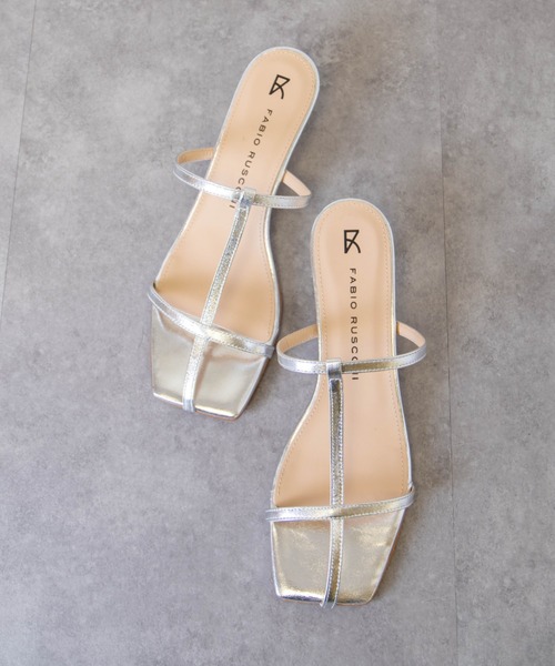 FABIO RUSCONI(ファビオルスコーニ)の「【FABIO RUSCONI/ファビオルスコーニ】スクエアトゥサンダル(サンダル・レディース・ブラック/シルバー・36/37/38/39)」の15枚目の写真