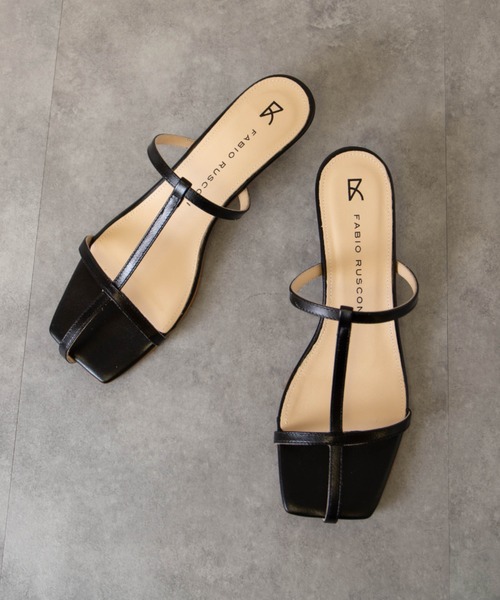 FABIO RUSCONI(ファビオルスコーニ)の「【FABIO RUSCONI/ファビオルスコーニ】スクエアトゥサンダル(サンダル・レディース・ブラック/シルバー・36/37/38/39)」の11枚目の写真