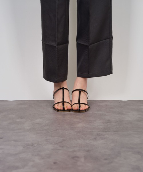 FABIO RUSCONI(ファビオルスコーニ)の「【FABIO RUSCONI/ファビオルスコーニ】スクエアトゥサンダル(サンダル・レディース・ブラック/シルバー・36/37/38/39)」の6枚目の写真