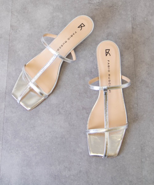 FABIO RUSCONI(ファビオルスコーニ)の「【FABIO RUSCONI/ファビオルスコーニ】スクエアトゥサンダル(サンダル・レディース・ブラック/シルバー・36/37/38/39)」の22枚目の写真