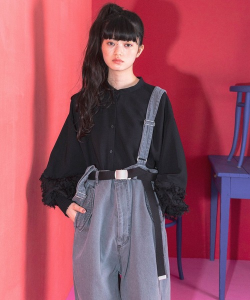 niko and...（ニコアンド）の「[MODE NORM CORE]モケモケパッチワークシャツ（シャツ/ブラウス・レディース・アイボリー/ブラック・MEDIUM/LARGE）」の21枚目の写真