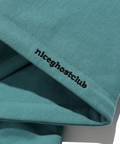 NICE GHOST CLUB（ナイスゴーストクラブ）の「A'GEM/9 × .kom『NICE GHOST CLUB/ナイスゴーストクラブ』 RIB HOODIE/ボーンデザイン プルオーバーパーカー（パーカー・メンズ・ブルー/チャコールグレー・L/M）」の6枚目の写真