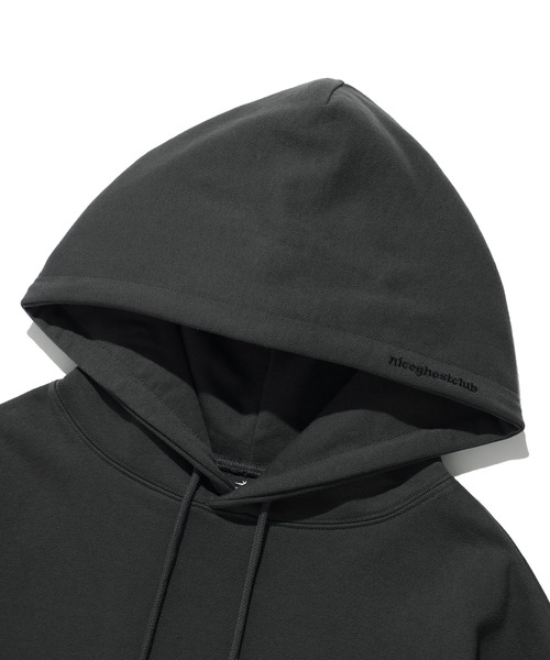 NICE GHOST CLUB（ナイスゴーストクラブ）の「A'GEM/9 × .kom『NICE GHOST CLUB/ナイスゴーストクラブ』 RIB HOODIE/ボーンデザイン プルオーバーパーカー（パーカー・メンズ・ブルー/チャコールグレー・L/M）」の15枚目の写真