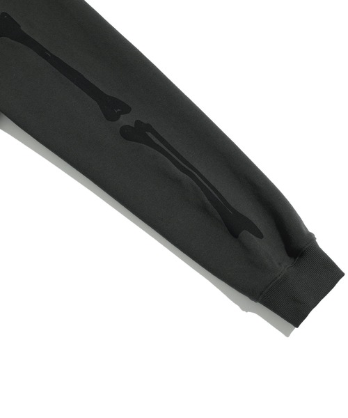 NICE GHOST CLUB（ナイスゴーストクラブ）の「A'GEM/9 × .kom『NICE GHOST CLUB/ナイスゴーストクラブ』 RIB HOODIE/ボーンデザイン プルオーバーパーカー（パーカー・メンズ・ブルー/チャコールグレー・L/M）」の18枚目の写真