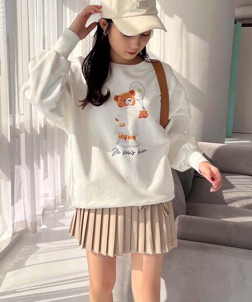 one after another NICE CLAUP(ワンアフターアナザーナイスクラップ)の「リボン付きプリーツスカパン(スカート・レディース・アイボリー/ブラック/杢グレー/ベージュ・FREE)」の18枚目の写真