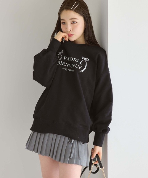 one after another NICE CLAUP(ワンアフターアナザーナイスクラップ)の「リボン付きプリーツスカパン(スカート・レディース・アイボリー/ブラック/杢グレー/ベージュ・FREE)」の7枚目の写真