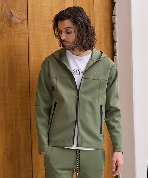 RATTLE TRAP（ラトルトラップ）の「JUST PLAYネオプレーンフーデッドパーカ（パーカー・メンズ・カーキ/ブラック・M/L/LL）」の9枚目の写真