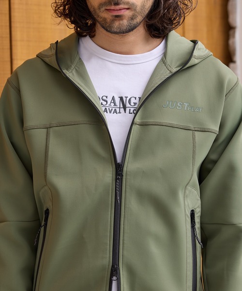 RATTLE TRAP（ラトルトラップ）の「JUST PLAYネオプレーンフーデッドパーカ（パーカー・メンズ・カーキ/ブラック・M/L/LL）」の19枚目の写真