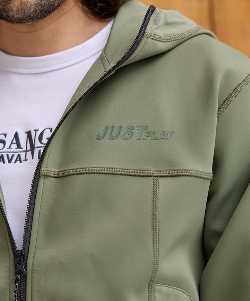 RATTLE TRAP（ラトルトラップ）の「JUST PLAYネオプレーンフーデッドパーカ（パーカー・メンズ・カーキ/ブラック・M/L/LL）」の20枚目の写真