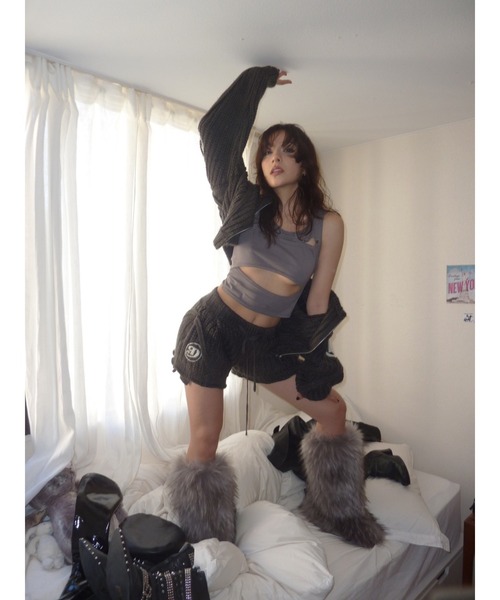 DURAS（デュラス）の「Cut-out design tank（タンクトップ・レディース・ホワイト/チャコールグレー/ブルーグリーン・FREE）」の6枚目の写真