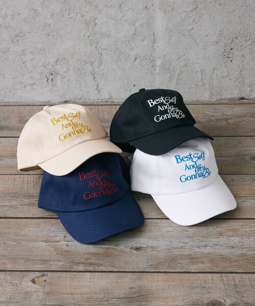 casita(RETRO GIRL)（カシータ）の「刺繍カラーキャップ（キャップ・レディース・ライトベージュ/ブラック/オフホワイト/ブルー・ONE SIZE）」の5枚目の写真