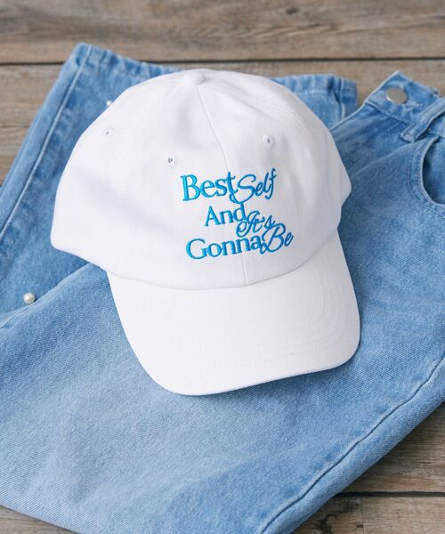 casita(RETRO GIRL)（カシータ）の「刺繍カラーキャップ（キャップ・レディース・ライトベージュ/ブラック/オフホワイト/ブルー・ONE SIZE）」の7枚目の写真