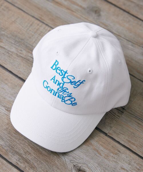 casita(RETRO GIRL)（カシータ）の「刺繍カラーキャップ（キャップ・レディース・ライトベージュ/ブラック/オフホワイト/ブルー・ONE SIZE）」の8枚目の写真