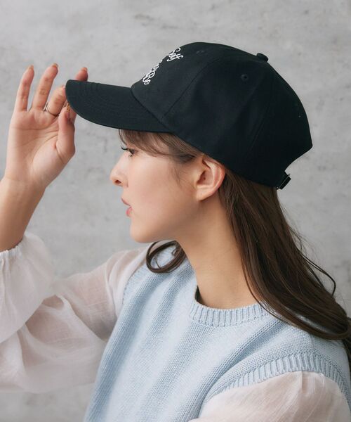casita(RETRO GIRL)（カシータ）の「刺繍カラーキャップ（キャップ・レディース・ライトベージュ/ブラック/オフホワイト/ブルー・ONE SIZE）」の16枚目の写真