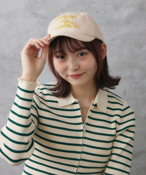 casita(RETRO GIRL)（カシータ）の「刺繍カラーキャップ（キャップ・レディース・ライトベージュ/ブラック/オフホワイト/ブルー・ONE SIZE）」の18枚目の写真