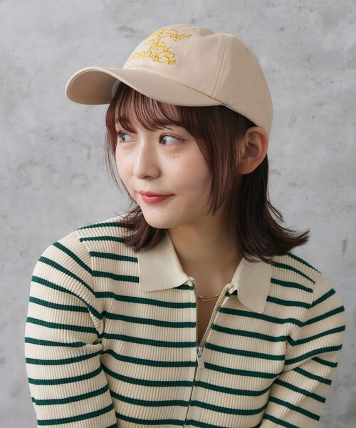 casita(RETRO GIRL)（カシータ）の「刺繍カラーキャップ（キャップ・レディース・ライトベージュ/ブラック/オフホワイト/ブルー・ONE SIZE）」の19枚目の写真