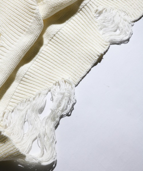 SUNNY  SPORTS（サニースポーツ）の「【SUNNY SPORTS 　サニースポーツ】WORN-OUT CREW SWEATER　ダメージスウェット（ニット/セーター・メンズ・ブラック/ブルー系/ホワイト・LARGE/MEDIUM）」の20枚目の写真