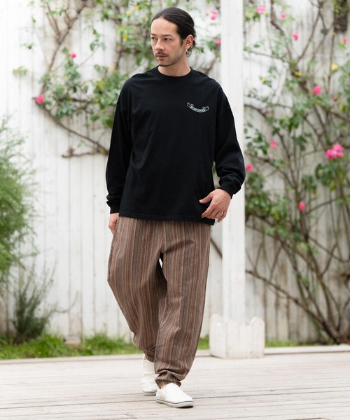 CAMBIO(カンビオ)の「mlt4641- プリントロンT(サンフラワー)(Tシャツ/カットソー・メンズ・ホワイト/ブラック/グレー・S/M/L/XL)」の8枚目の写真