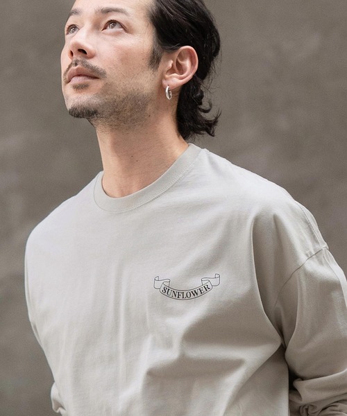 mlt4641- プリントロンT（サンフラワー）（Tシャツ/カットソー