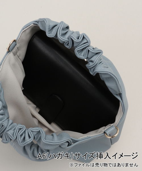 T・S・L(ティーエスエル)の「【T.S.L/ティーエスエル】ギャザーハンドルミニトートバッグ(ショルダーバッグ・レディース・ブラック/イエロー/ブルー/ホワイト・FREE)」の12枚目の写真