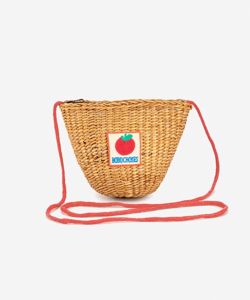 BOBO CHOSES（ボボショーズ）の「BC Tomato Patch raffia hand bag（ショルダーバッグ・キッズ・ライトブラウン・ONE SIZE）」の2枚目の写真