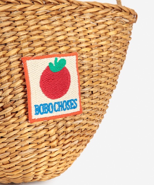 BOBO CHOSES（ボボショーズ）の「BC Tomato Patch raffia hand bag（ショルダーバッグ・キッズ・ライトブラウン・ONE SIZE）」の4枚目の写真