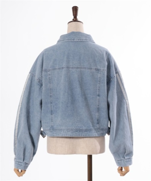 axes femme（アクシーズファム）の「レース×ラインデニムジャケット（デニムジャケット・レディース・インディゴブルー/ブルー系その他・FREE）」の10枚目の写真
