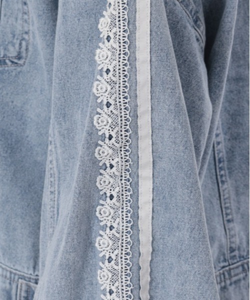 axes femme（アクシーズファム）の「レース×ラインデニムジャケット（デニムジャケット・レディース・インディゴブルー/ブルー系その他・FREE）」の14枚目の写真