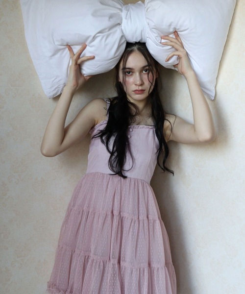 TITTY&CO.（ティティーアンドコー）の「チュールフリルキャミミニワンピース（ワンピース・レディース・ライトグレー/ピンク/アイボリー/ブラック・SMALL/MEDIUM）」の19枚目の写真