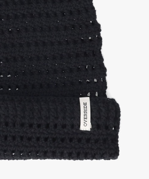 OVERRIDE(オーバーライド)の「OVERRIDE KNIT CROCHET CAT WATCH/猫耳ニット帽 / オーバーライド(ニットキャップ/ビーニー・レディース・ブラック/ブルー/ブラウン・57~59cm)」の13枚目の写真