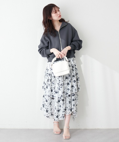 natural couture(ナチュラルクチュール)の「両ZIPダンボール2WAYブルゾン(ブルゾン・レディース・グレー/オフホワイト/スミクロ/グレイッシュベージュ・FREE)」の12枚目の写真