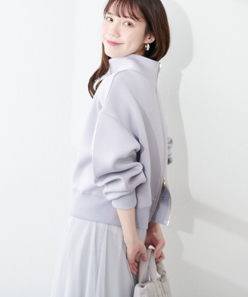 natural couture(ナチュラルクチュール)の「両ZIPダンボール2WAYブルゾン(ブルゾン・レディース・グレー/オフホワイト/スミクロ/グレイッシュベージュ・FREE)」の20枚目の写真