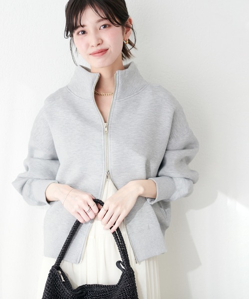 natural couture(ナチュラルクチュール)の「両ZIPダンボール2WAYブルゾン(ブルゾン・レディース・グレー/オフホワイト/スミクロ/グレイッシュベージュ・FREE)」の15枚目の写真