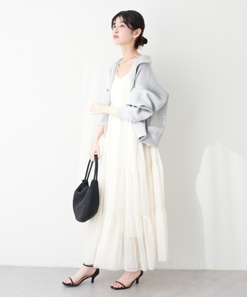 natural couture(ナチュラルクチュール)の「両ZIPダンボール2WAYブルゾン(ブルゾン・レディース・グレー/オフホワイト/スミクロ/グレイッシュベージュ・FREE)」の17枚目の写真