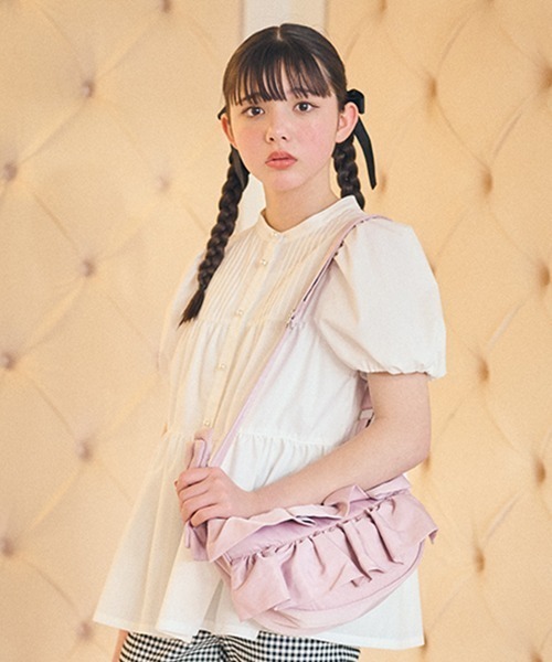 mezzo piano Junior（メゾピアノジュニア）の「フリルハーフムーンショルダー（ショルダーバッグ・キッズ・ブラック/アイボリー/ピンク・FREE）」の3枚目の写真