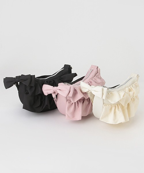 mezzo piano Junior（メゾピアノジュニア）の「フリルハーフムーンショルダー（ショルダーバッグ・キッズ・ブラック/アイボリー/ピンク・FREE）」の17枚目の写真