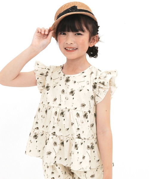 Bee des Bee（ビーデスビー）の「ノースリーブティアードトップス（タンクトップ・キッズ・ブラック系/イエロー/レッド/ライトブルー/ホワイト系その他/ホワイト系その他3/ベージュ/ホワイト系その他2・120cm/110cm/140cm/130cm/100cm/150cm）」の4枚目の写真