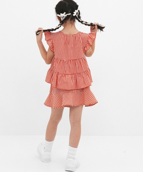 Bee des Bee（ビーデスビー）の「ノースリーブティアードトップス（タンクトップ・キッズ・ブラック系/イエロー/レッド/ライトブルー/ホワイト系その他/ホワイト系その他3/ベージュ/ホワイト系その他2・120cm/110cm/140cm/130cm/100cm/150cm）」の14枚目の写真