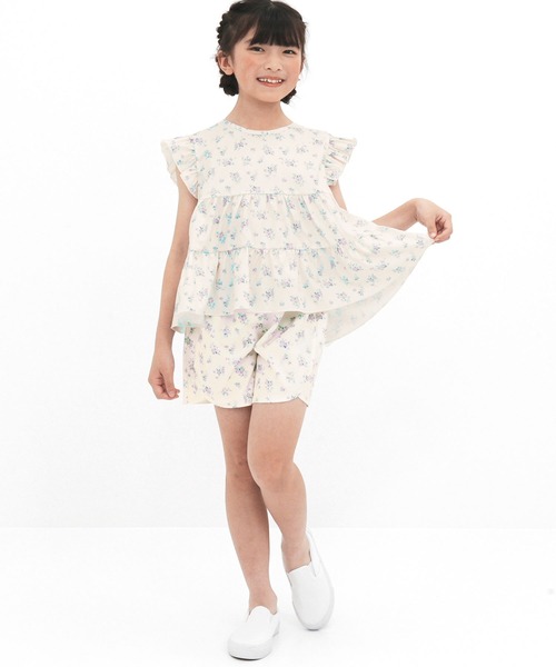 Bee des Bee（ビーデスビー）の「ノースリーブティアードトップス（タンクトップ・キッズ・ブラック系/イエロー/レッド/ライトブルー/ホワイト系その他/ホワイト系その他3/ベージュ/ホワイト系その他2・120cm/110cm/140cm/130cm/100cm/150cm）」の22枚目の写真