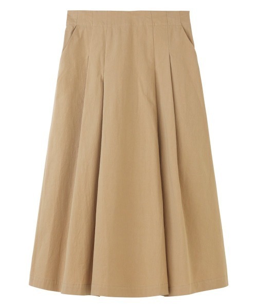 NIMES（ニーム）の「コットンタックスカート（スカート・レディース・ネイビー/ベージュ・0/1）」の2枚目の写真