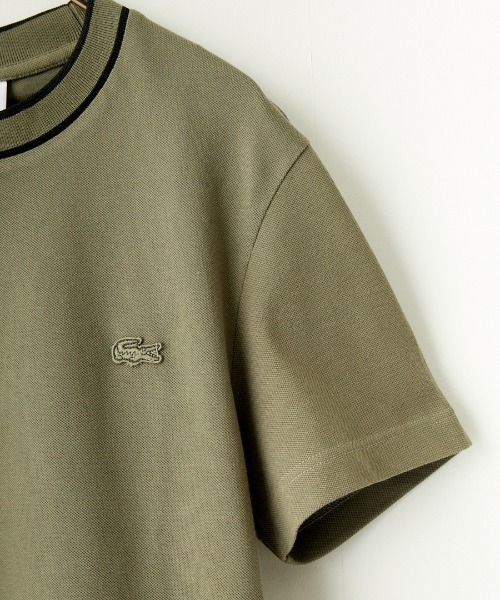 LACOSTE（ラコステ）の「[LACOSTE/ラコステ] 配色リブライン 鹿の子T