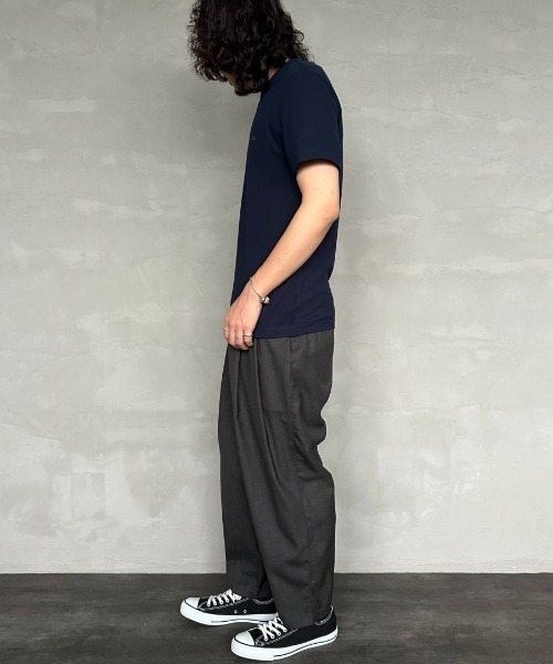 LACOSTE（ラコステ）の「[LACOSTE/ラコステ] 配色リブライン 鹿の子Tシャツ（Tシャツ/カットソー・レディース・カーキ/ホワイト/ネイビー・2/3/4）」の17枚目の写真