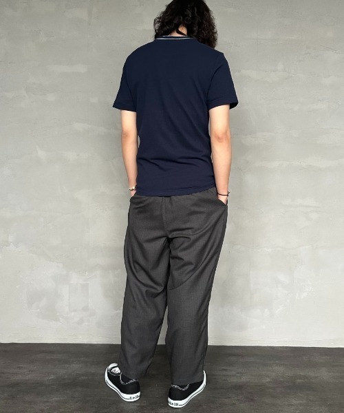 LACOSTE（ラコステ）の「[LACOSTE/ラコステ] 配色リブライン 鹿の子Tシャツ（Tシャツ/カットソー・レディース・カーキ/ホワイト/ネイビー・2/3/4）」の18枚目の写真